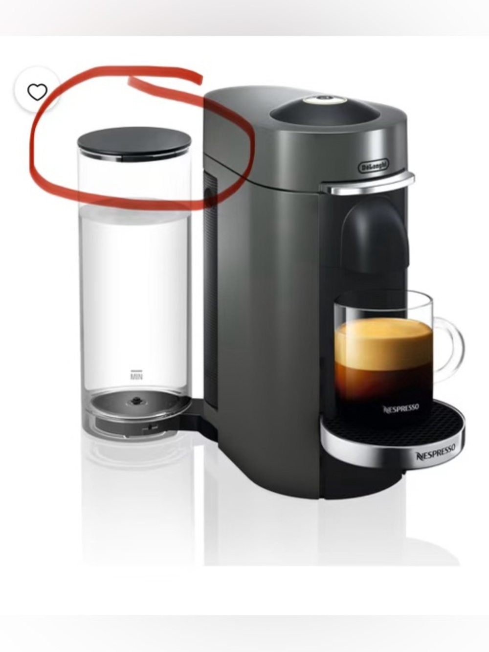 Nespresso - Vertuoplus Deluxe Wate Tank Lid